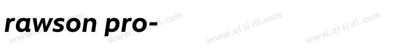 rawson pro字体转换